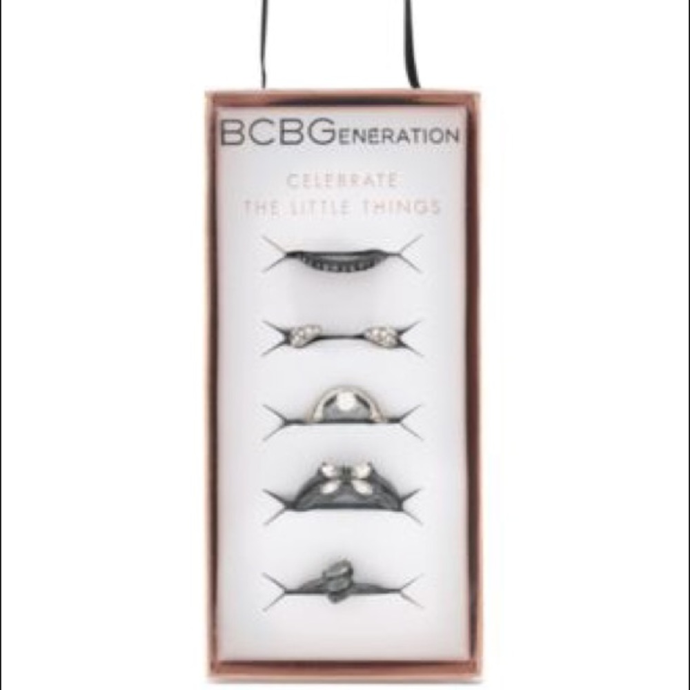 BCBG Stacking Midi Ring Set